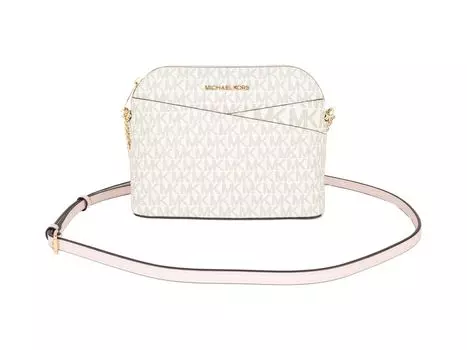 Сумка через плечо Jet Set Travel Medium Leather X Cross Dome (цвет ванили/пудровые румяна) Michael Kors