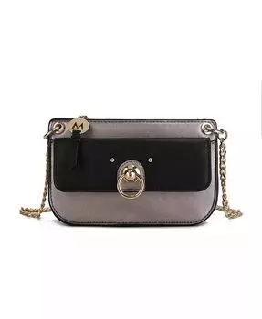 Сумка через плечо Jill в стиле колор-блок от Mia K Mkf Collection, серебряный