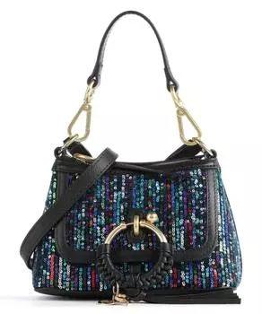 Сумка через плечо Joan искусственная кожа, полиэстер, мелкозернистая яловая кожа See By Chlo, синий