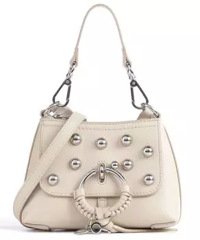 Сумка через плечо Joan из мелкозернистой яловой кожи. See By Chlo, бежевый