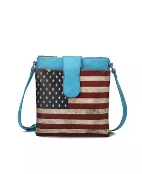 Сумка через плечо Josephine Patriotic от Mia K Mkf Collection, синий