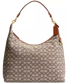 Сумка через плечо Juliet Signature Jacquard COACH, коричневый