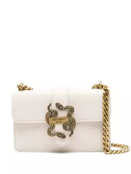 Сумка через плечо Just Cavalli с металлическим принтом под змею, серый