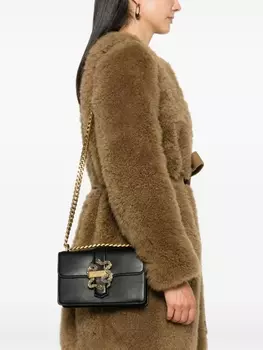 Сумка через плечо Just Cavalli с металлическим принтом под змею, черный