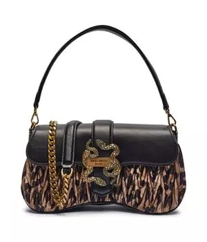 Сумка через плечо Just Cavalli с принтом, черный / золотой