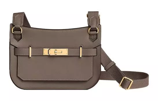 Сумка через плечо Jypsiere Swift из телячьей кожи, мини-сумка через плечо, женская, слон, серая HERMES