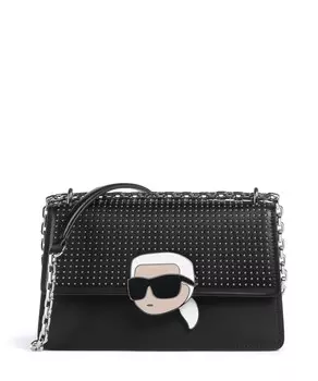 Сумка через плечо k/ikonik 2.0 из мелкозернистой яловой кожи Karl Lagerfeld, черный