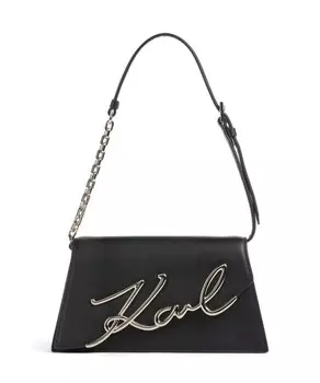 Сумка через плечо K/Signature 2.0 из воловьей кожи Karl Lagerfeld, черный