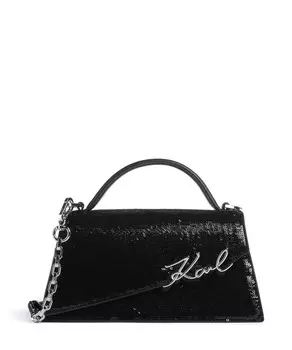 Сумка через плечо k/signature искусственная кожа, яловая кожа Karl Lagerfeld, черный