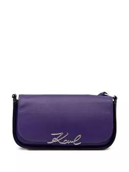Сумка через плечо K/Signature с атласным эффектом Karl Lagerfeld, фиолетовый