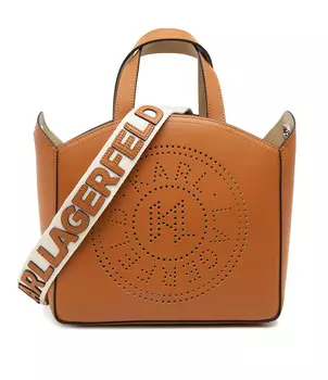 Сумка через плечо Karl Lagerfeld K/CIRCLE Perforated, коричневый