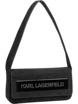 Сумка через плечо Karl Lagerfeld K/Essential K MD Flap SHB Suede, черный