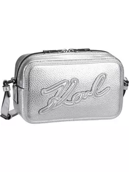 Сумка через плечо Karl Lagerfeld K/Skuare Camerabag Grainy, серебряный