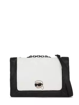 Сумка через плечо Karl Lagerfeld Shoulder Ikonik Puffy, черный/белый