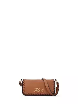 Сумка через плечо Karl Lagerfeld Signature, коричневый