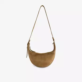 Сумка через плечо Khaite Августина маленькая из замши, коричневый