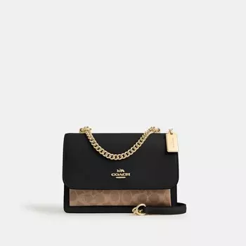 Сумка через плечо Klare COACH, цвет gold/tan/black multi