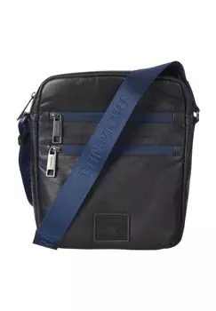 Сумка через плечо, кожа, молния Dunmore, черный