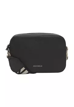 Сумка через плечо, кожаная, однотонная, женская COCCINELLE, цвет Noir