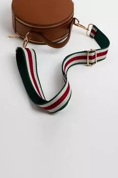 Сумка через плечо круглой формы 'Rome' с полосатым ремешком Betsy & Floss, коричневый