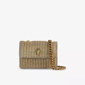 Сумка через плечо Kurt Geiger London Кенсингтон плетеная, бежевый