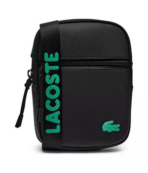 Сумка через плечо Lacoste, черный / зеленый