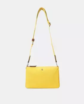 Сумка через плечо Landyn из нейлона среднего размера с металлическим логотипом Lauren Ralph Lauren, желтый