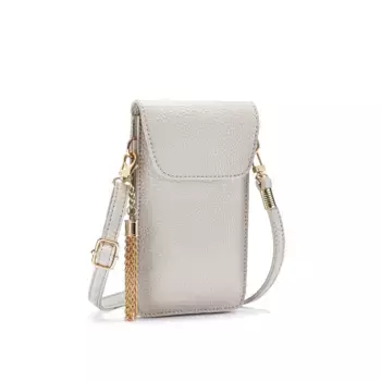 Сумка через плечо LASCANA, со смотровым окошком, мини-сумка, сумка для мобильного телефона, сумка через плечо, VEGAN, коричневый