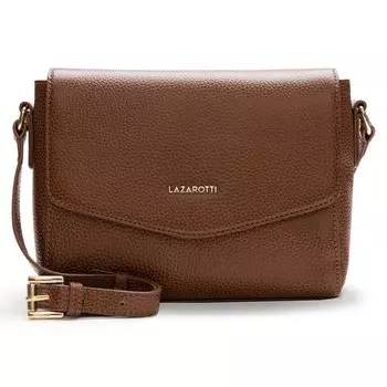 Сумка через плечо Lazarotti Bologna Leather Umhngetasche Leder 22 см, коричневый