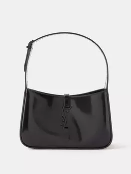 Сумка через плечо le 5 7 из лакированной кожи Saint Laurent, черный