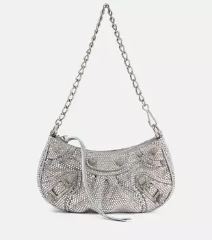 Сумка через плечо Le Cagole Mini с декором Balenciaga, серый