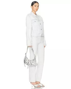 Сумка через плечо Le Cagole XS Balenciaga, серебряный
