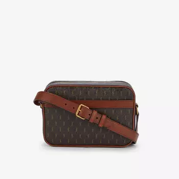 Сумка через плечо Le Monogramme из ткани и кожи Saint Laurent, цвет chocolate