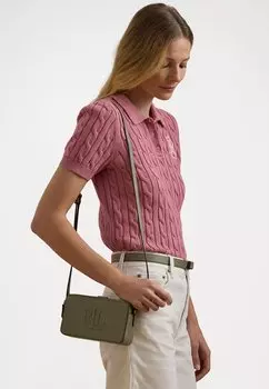 Сумка через плечо LEATHER MEDIUM WITLEY CROSSBODY WALLET Lauren Ralph Lauren, светло-зеленый