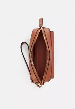 Сумка через плечо LEATHER SMALL MARCY CONVERTIBLE POUCH Ralph Lauren, цвет Tan