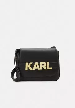 Сумка через плечо LETTERS FLAP CROSSBODY KARL LAGERFELD, черный