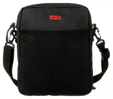 Сумка через плечо Levi's "Dual Strap North-South Crossbody", со съемными лямками, черный