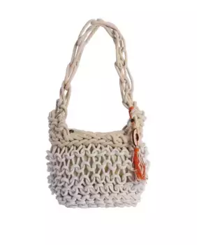 Сумка через плечо Lilia цвета слоновой кости на молнии Don Algodn, цвет Piedra