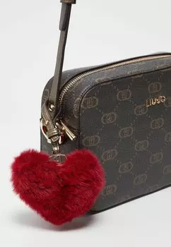 Сумка через плечо LIU JO CROSSBODY BAG WITH LOGO AND POLYESTER CHARM LIU JO, коричневый