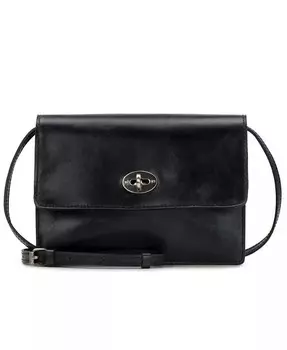 Сумка через плечо Livana Small Vintage из состаренной кожи Patricia Nash, черный