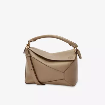 Сумка через плечо Loewe Puzzle Edge маленькая кожаная, коричневый