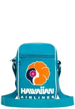 Сумка через плечо LOGOSHIRT "Hawaiian Airlines" с принтом Hawaiian Airlines спереди, синий