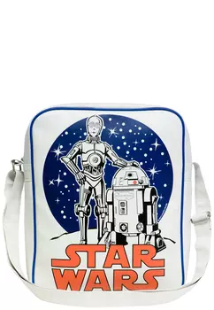 Сумка через плечо Logoshirt Tasche Krieg der Sterne C 3PO R2 D2, белый