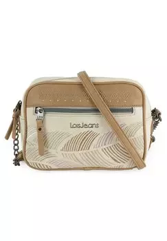Сумка через плечо LOIS Jeans с логотипом, бежевый