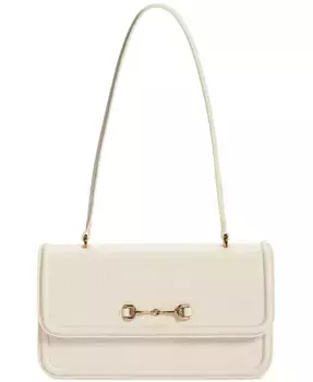 Сумка через плечо Loraine с клапаном и тиснением под кожу ящерицы Sam Edelman, слоновая кость/кремовый