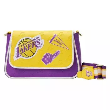 Сумка через плечо Loungefly Los Angeles Lakers с нашивкой Icons