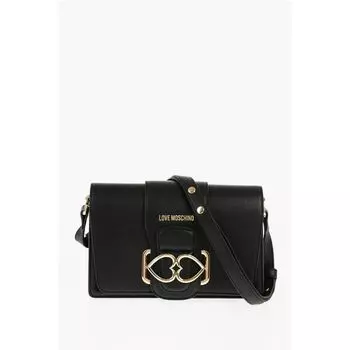 Сумка через плечо LOVE BRIDGE из искусственной кожи с двойным сердцем Moschino, Black