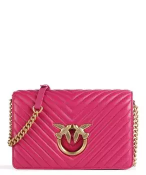 Сумка через плечо Love Click Classic из овчины Pinko, розовый