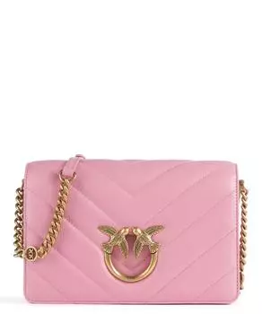 Сумка через плечо Love Click Classic из овчины Pinko, розовый
