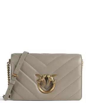 Сумка через плечо Love Click Classic из овчины Pinko, коричневый